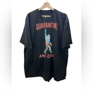 NWOT Big Foot Quarantine and Chill Unisex Graphic Tee Shirt Size 3XL